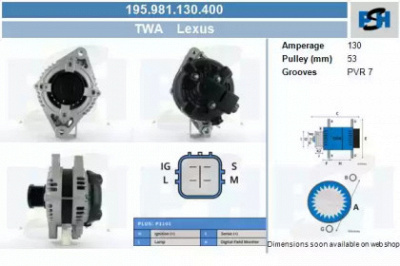 CV PSH 195981130400 -  Генератор